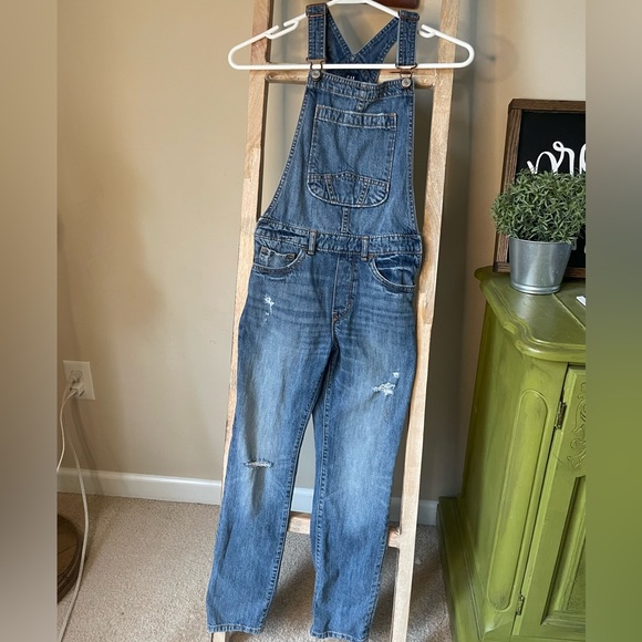 GAP Other - Girls L Gap Distressed Denim Overalls